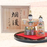 雛人形伊予一刀彫り木彫り『爛漫』南雲作