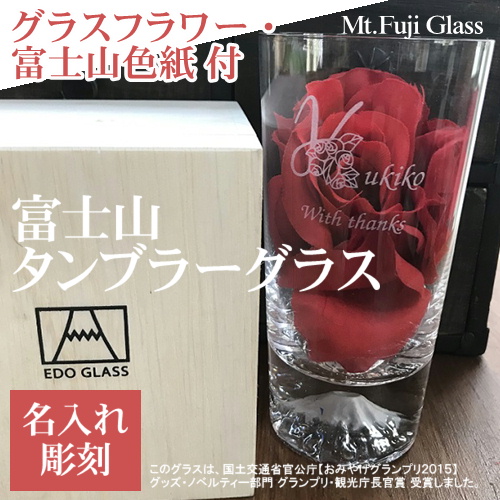 富士山グラス タンブラーグラス 縁起物名入れ一覧 記念品 綿の実工房