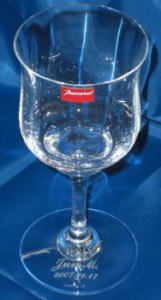 バカラグラス名入れ彫刻ギフト・バカラグラス名入れ彫刻記念品　カプリラージワイングラス