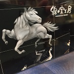 3Dクリスタル 3Dレーザー彫刻 午 馬 ロゴマーク 綿の実工房