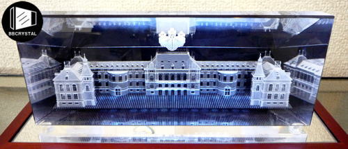 3Dクリスタル 名入れレーザー彫刻 記念品 綿の実工房