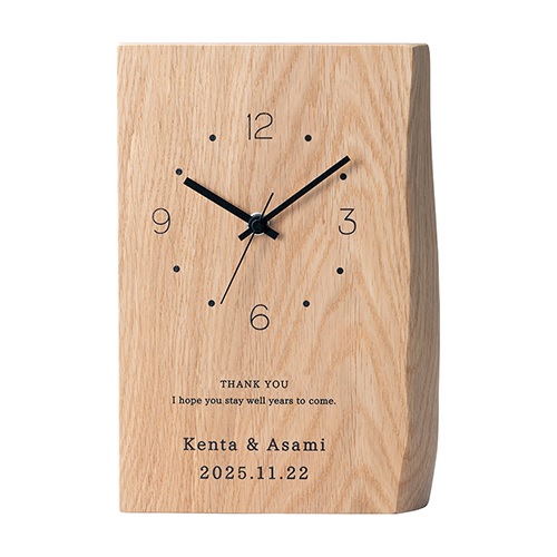 木の時計名入れギフト 時を重ねる年輪時計 記念品 オリジナルギフト 綿の実工房