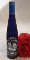 白ワイン ボトルの色ブルー ハーフサイズワイン375ml ワイン名入れギフト・記念品 綿の実工房