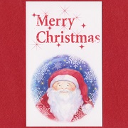 カード「クリスマス～サンタB～」　オリジナルギフト メッセージカード 名入れギフト・名入れ記念品 綿の実工房