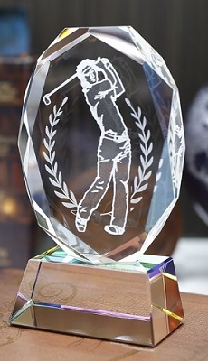 スポーツトロフィー　ゴルフ名入れ記念品