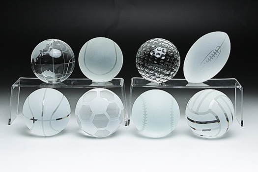 SB-1 地球 テニス ゴルフ ラグビー バスケットボール サッカー 野球 バレーボール クリスタルスポーツトロフィー 綿の実工房