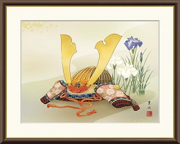 端午の節句画額飾り 兜 端午の節句飾り