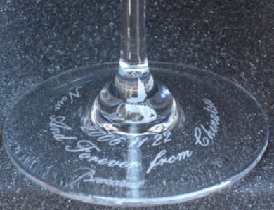 台座名入れ バカラグラス名入れ ドンペリニョンシャンパングラス 名入れギフト・名入れ記念品