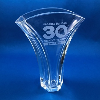 ギンコ花瓶 バカラ baccarat 花瓶 名入れ彫刻 綿の実工房