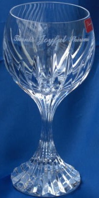 マッセナワイングラス バカラグラス名入れ 側面名入れ 名入れギフト・名入れ記念品 綿の実工房