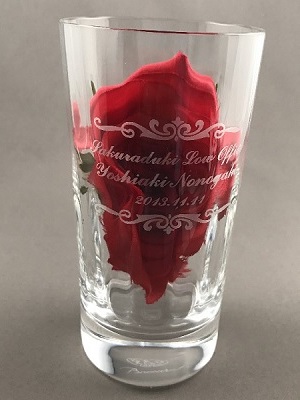 バカラ ミルニュイ ハイボールグラス 側面名入れ 名入れギフト 名入れ記念品 綿の実工房