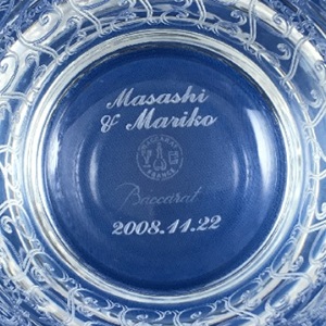 底面名入れ バカラグラス ローハンタンブラー 名入れギフト・名入れ記念品 綿の実工房