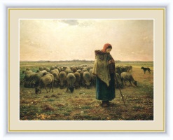 羊飼いの少女【世界の名画ミレー】：綿の実工房