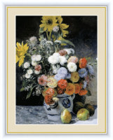 花瓶の花【世界の名画ルノワール】：綿の実工房