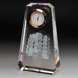 名入れ時計 名入れ文字の金色加工 ファンタジー時計 SFC-2 胡蝶蘭