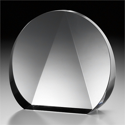 Q420 Q421 Q422 オプティカルトロフィー カガミクリスタル製 名入れ記念品 オリジナル 木製の飾り台付 綿の実工房