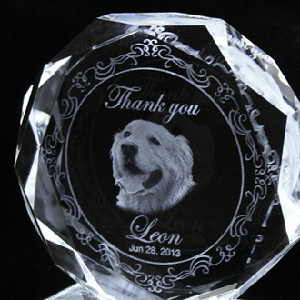 名入れ加工 内部2Dレーザー彫刻 盾名入れ 綿の実工房