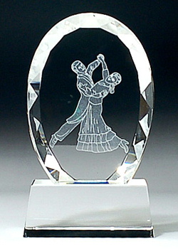 811スポーツ モダンダンス クリスタルスポーツトロフィー 名入れ記念品 綿の実工房