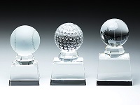 SB-1 クリスタルボールトロフィー 野球 ゴルフ 地球