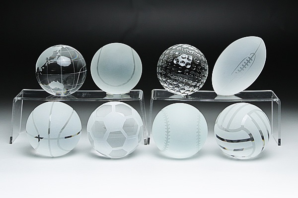 SB-1 地球 テニス ゴルフ ラグビー バスケットボール サッカー 野球 バレーボール クリスタルスポーツトロフィー 綿の実工房