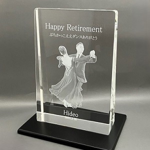 盾 名入れ 2Dレーザー彫刻 オリジナルデザイン 記念品 写真加工 贈答品 綿の実工房