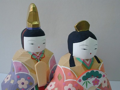 おびな めびな 雛人形伊予一刀彫木彫人形 南雲 雛飾り