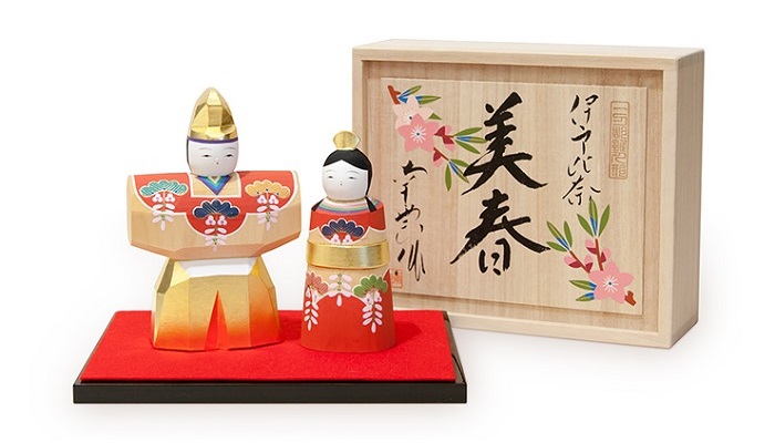 美春 サイズ小 雛人形伊予一刀彫木彫り 親王飾り おひなさま 南雲 桃の節句 初節句 名入れ木札