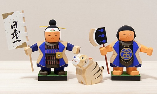 陽翔三段飾り 五月人形 伊予一刀彫 木彫人形 南雲 桃太郎 金太郎 鐘馗