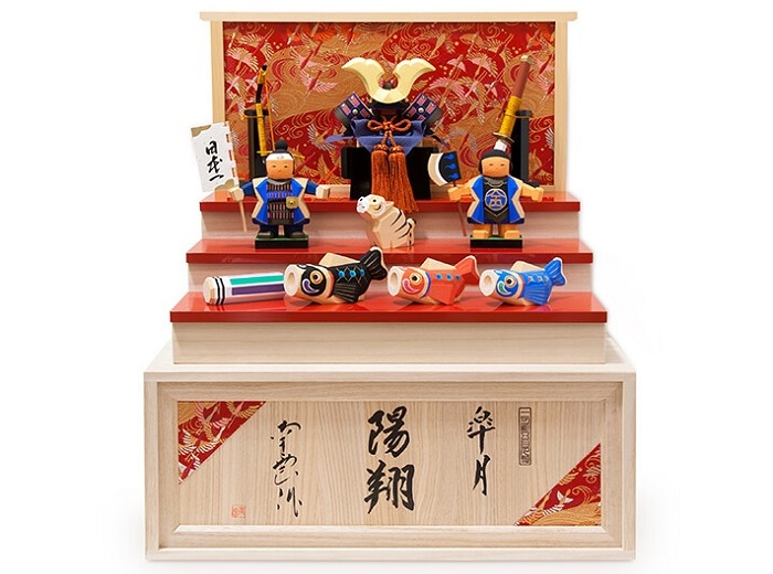 陽翔三段飾り 五月人形 伊予一刀彫 木彫人形 南雲 端午の節句 初節句