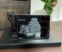 ３Ｄクリスタルレーザー彫刻　オリジナルデザイン　城